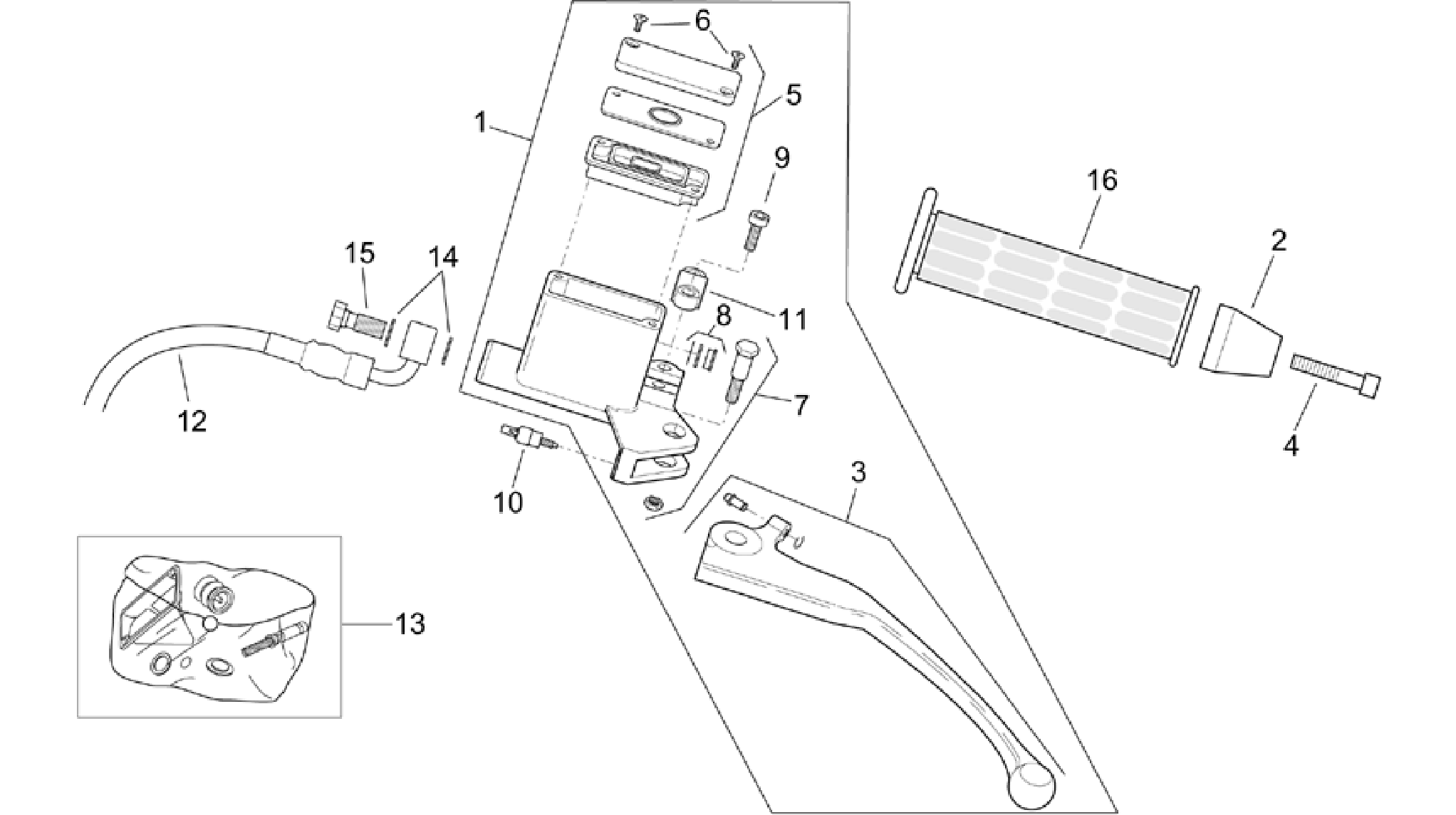 Rear master cylinder