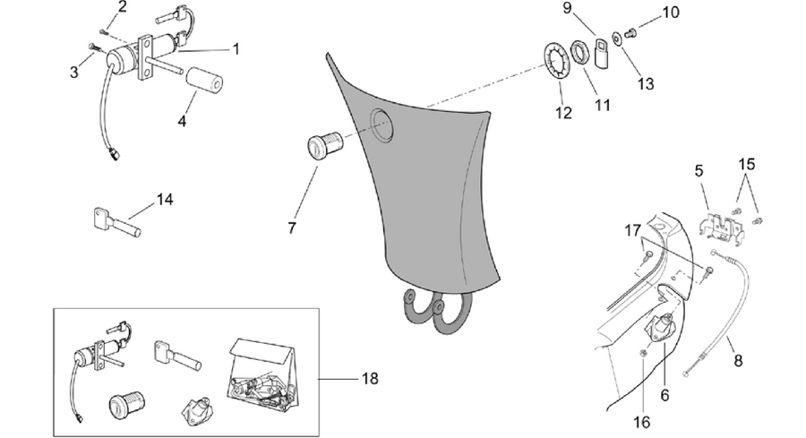 Lock hardware kit