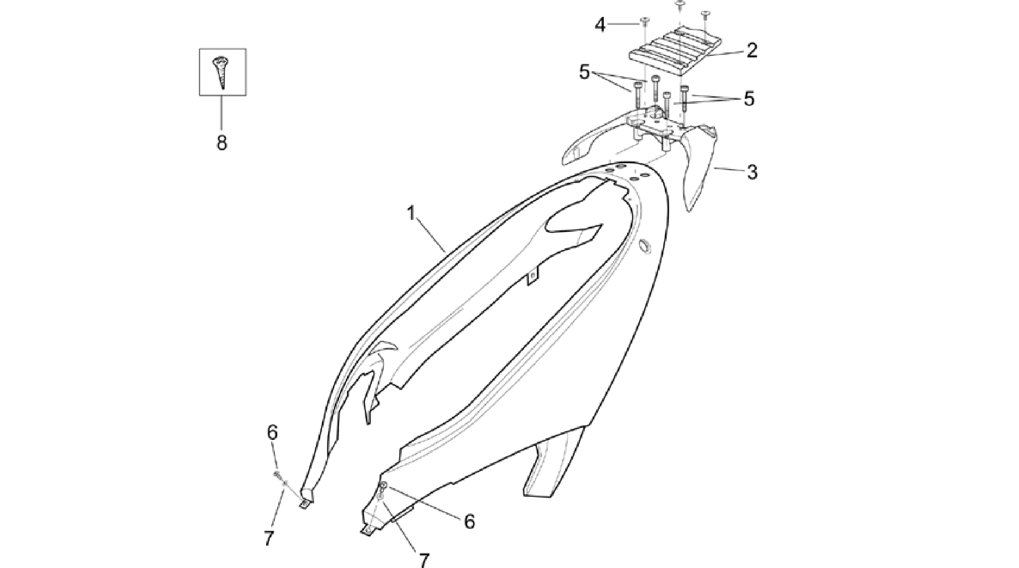 Rear body - Rear fairing