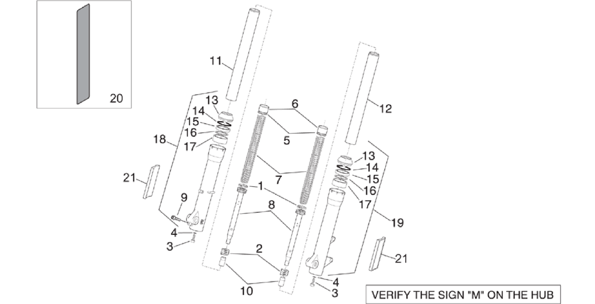 Marzocchi front fork - Hubs, sleeves