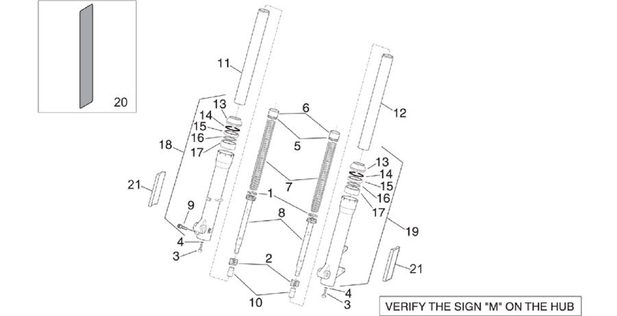 Marzocchi front fork - Hubs, sleeves