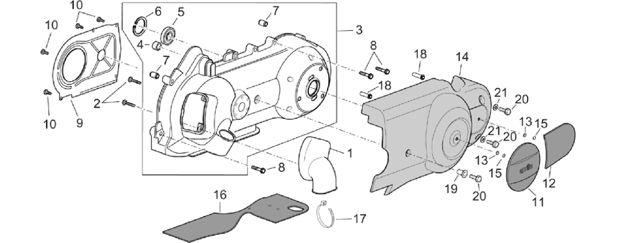 Variator cover