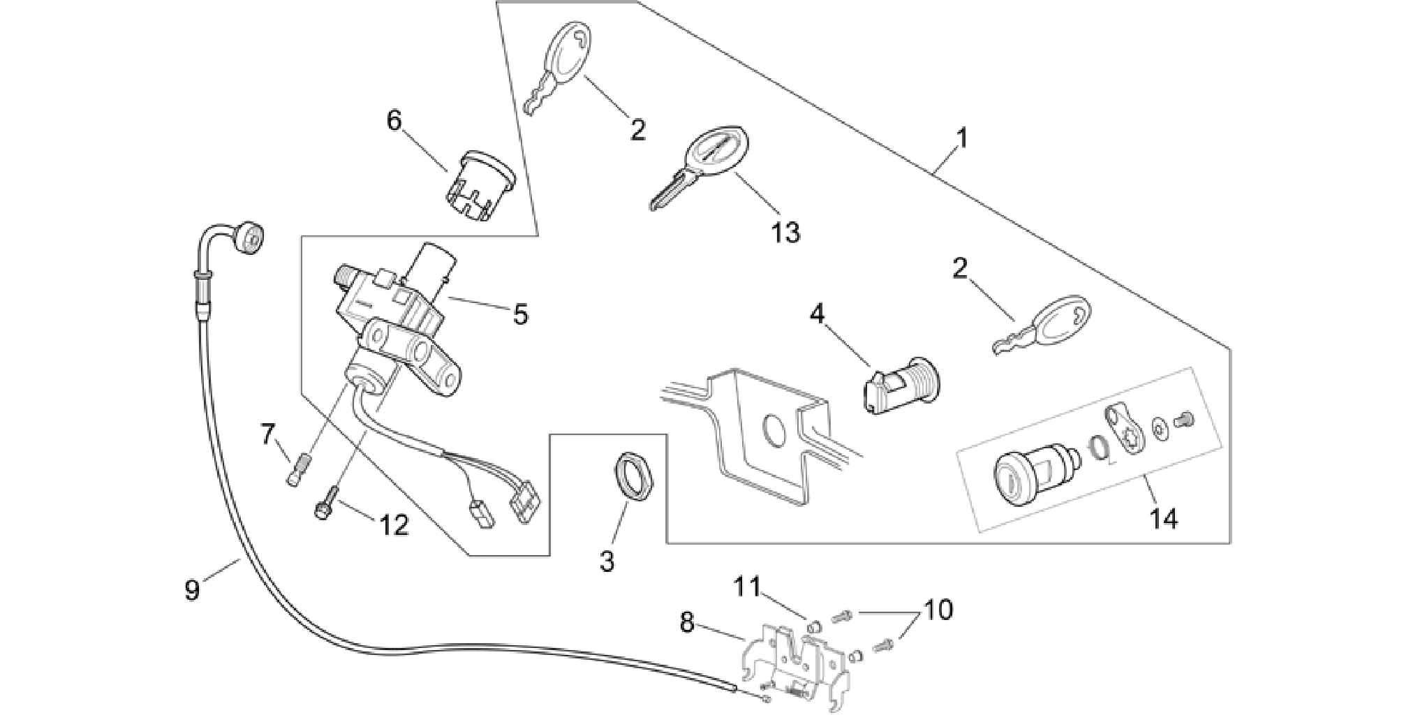 Lock hardware kit