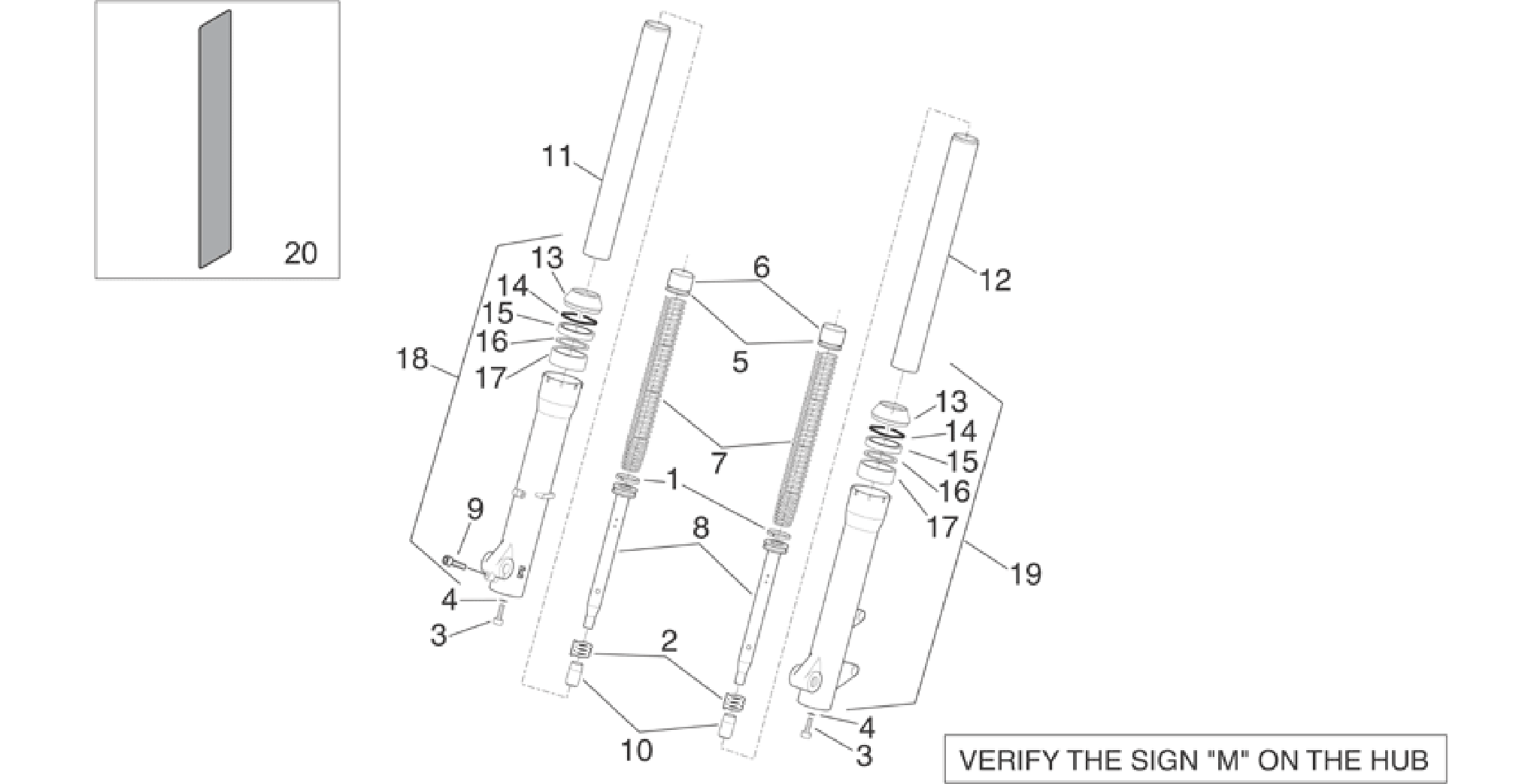 Marzocchi front fork - Hubs, sleeves