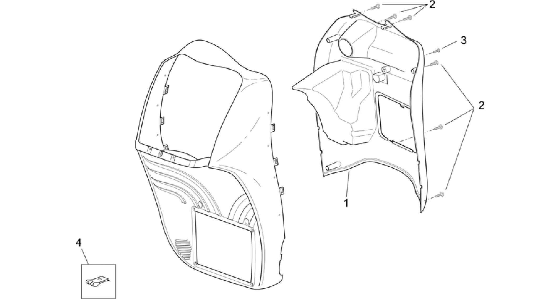 Front body - Internal shield