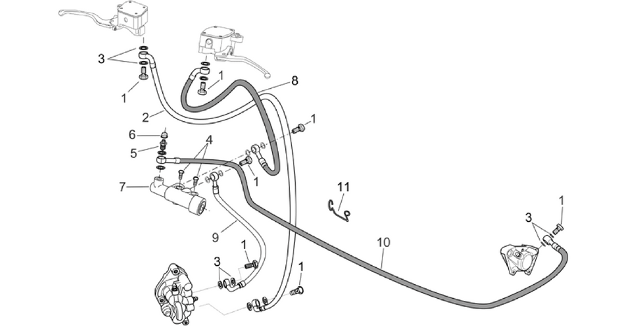 Front/rear brake system