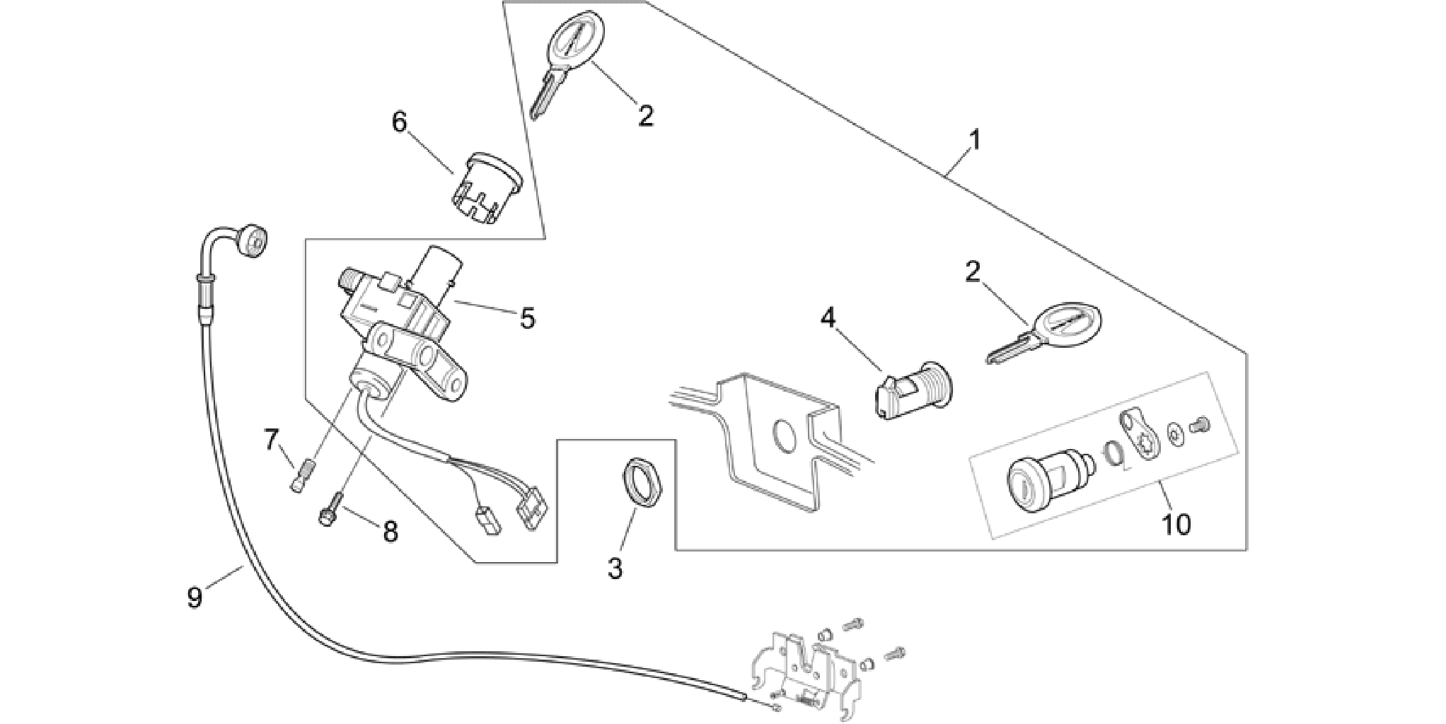 Lock hardware kit
