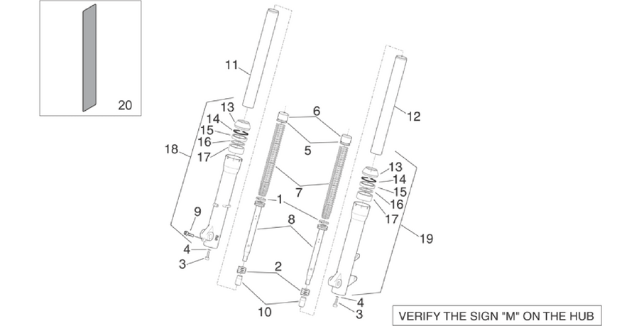 Marzocchi front fork - Hubs, sleeves