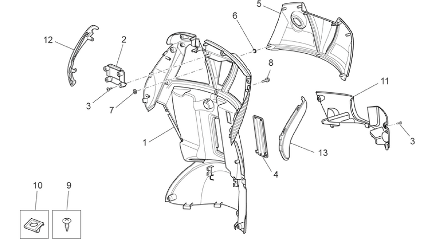 Front body - Internal shield