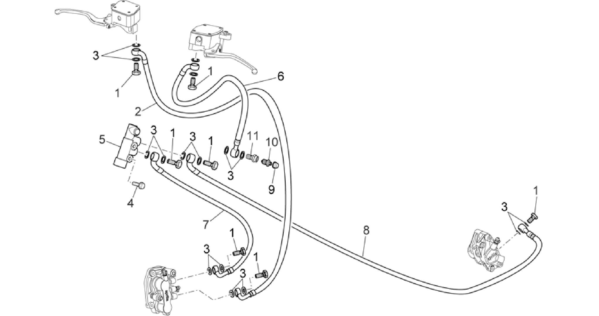 Front/rear brake system