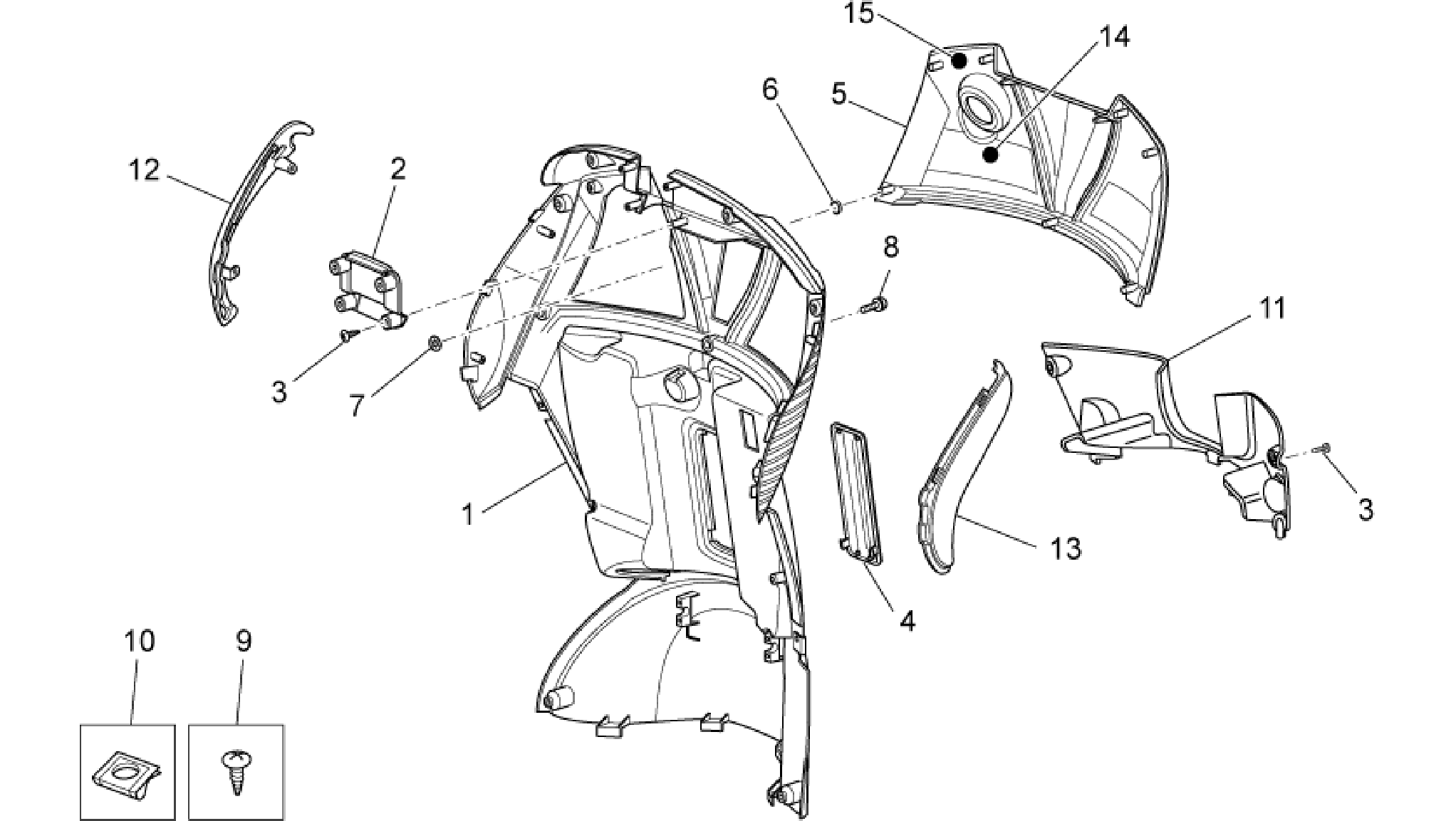 Front body - Internal shield