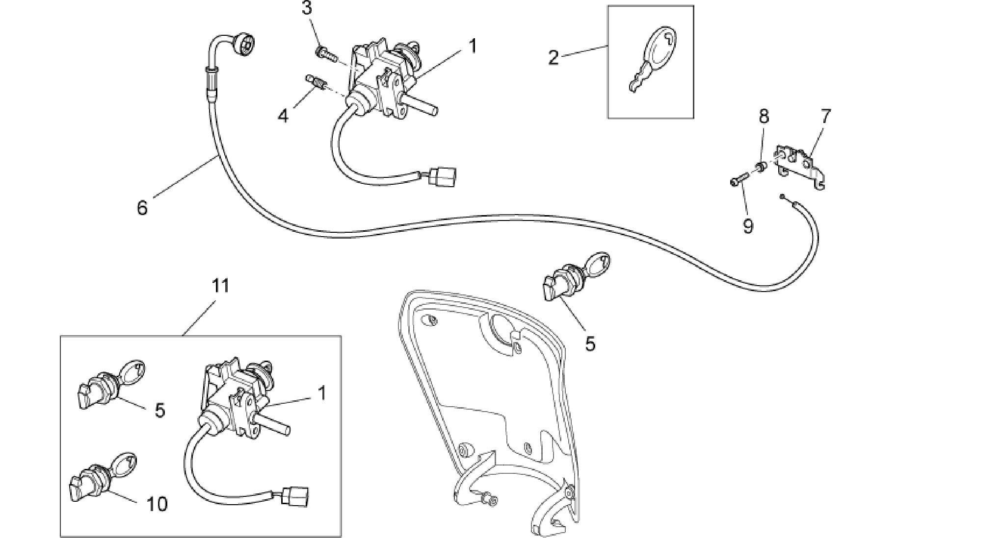 Lock hardware kit