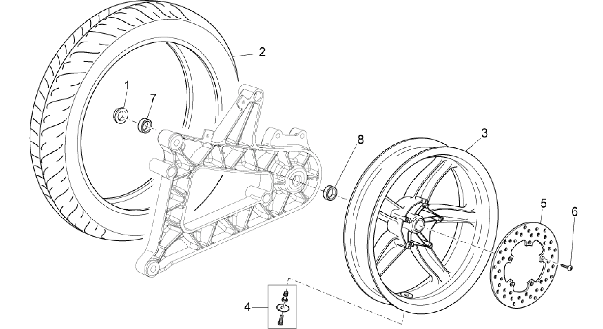 Rear wheel
