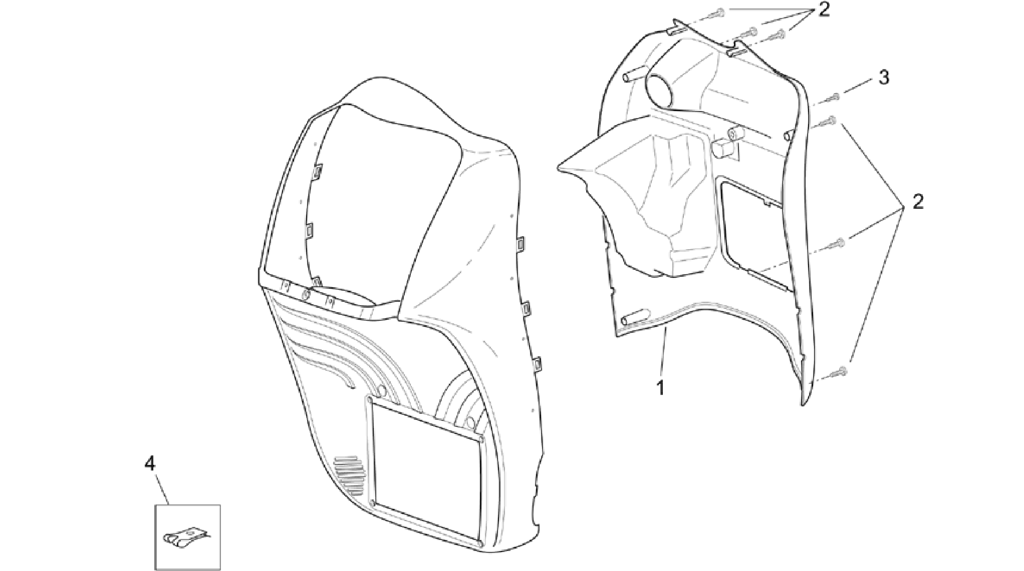 Front body - Internal shield