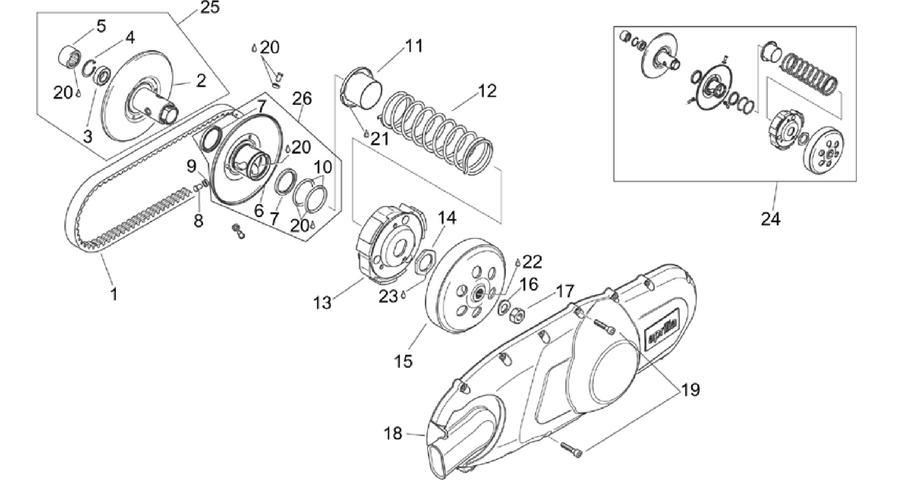 Pulley assy., driven