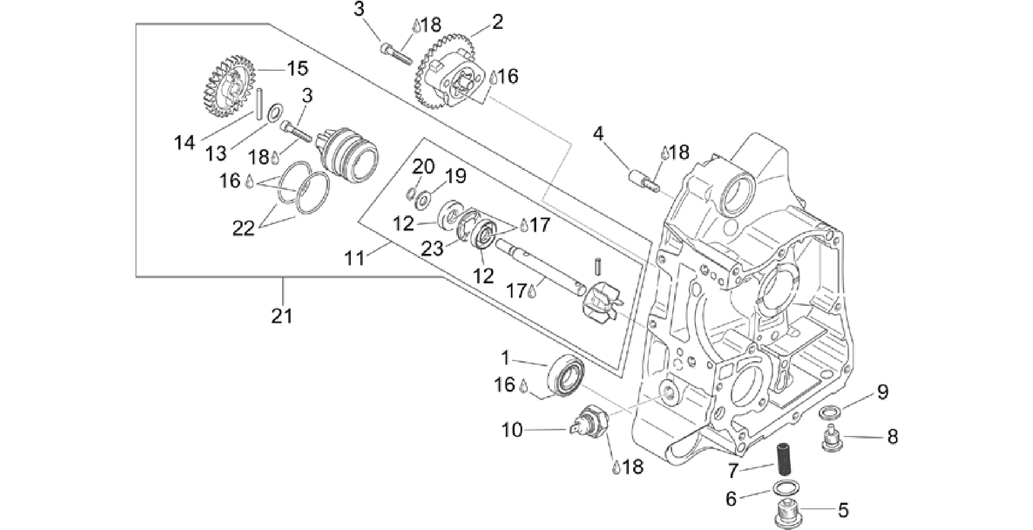 RH Semi-crankcase