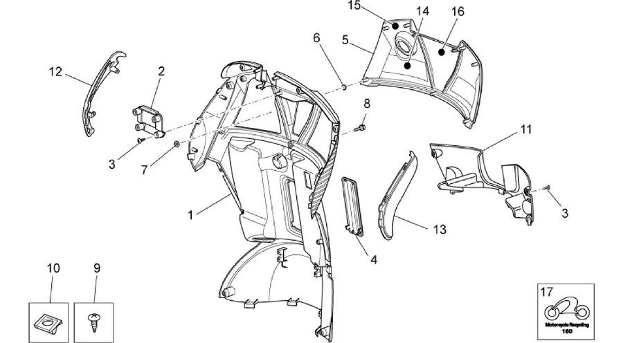 Front body - Internal shield