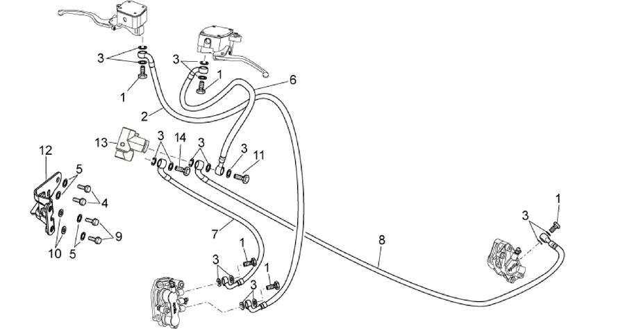 Front/rear brake system