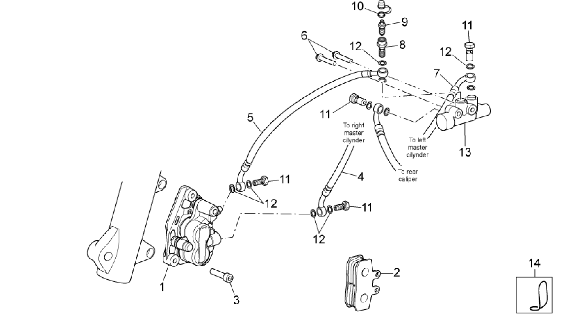 Front brake caliper