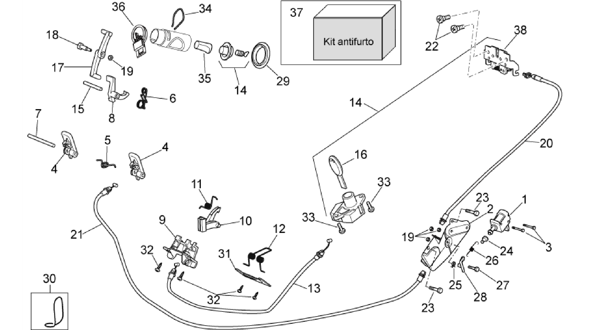 Lock hardware kit