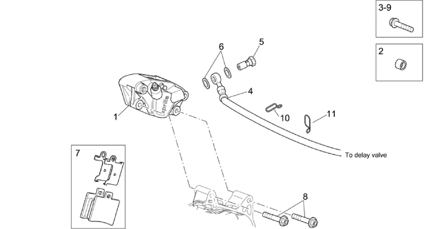Rear brake caliper