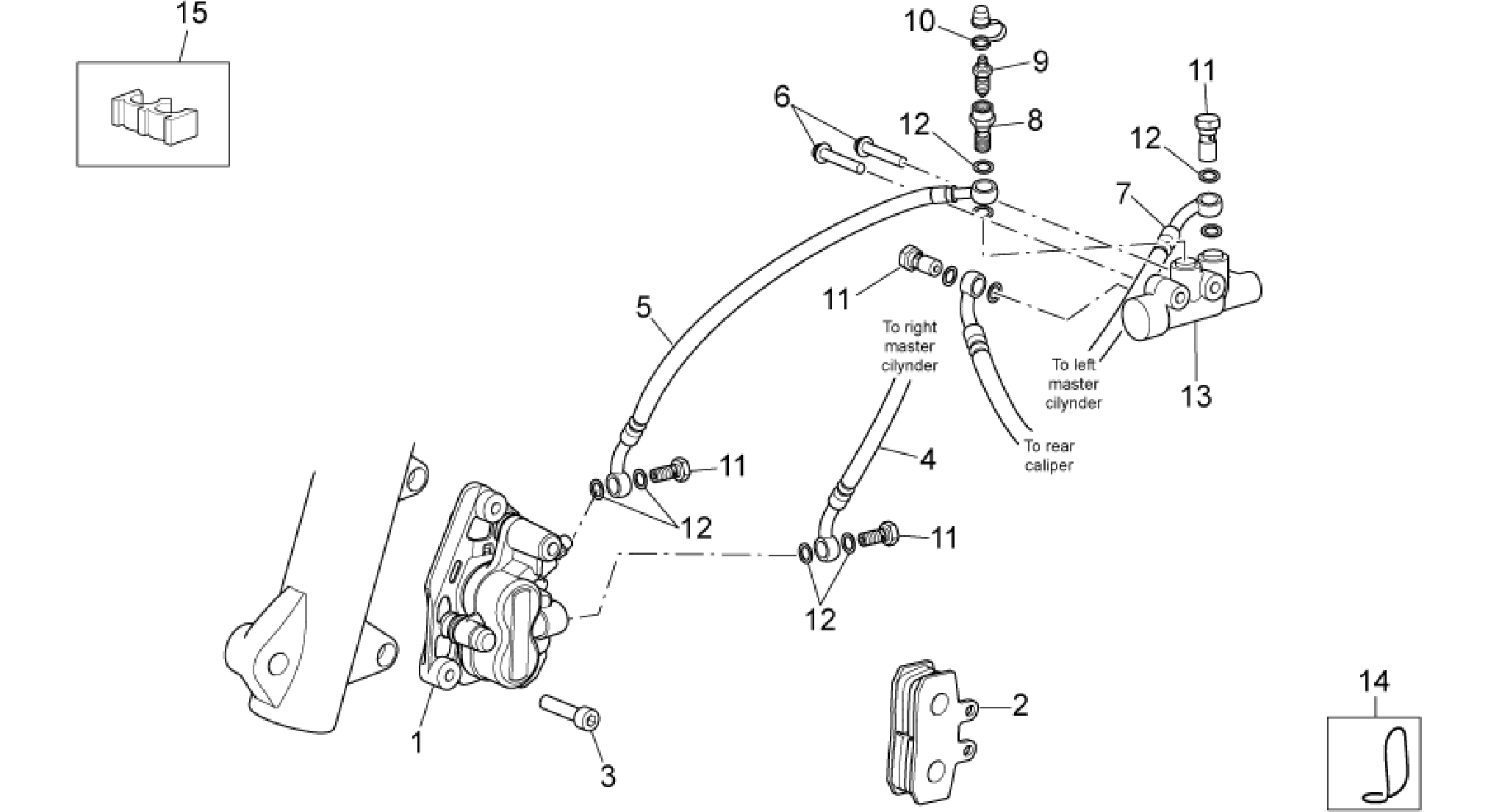 Front brake caliper