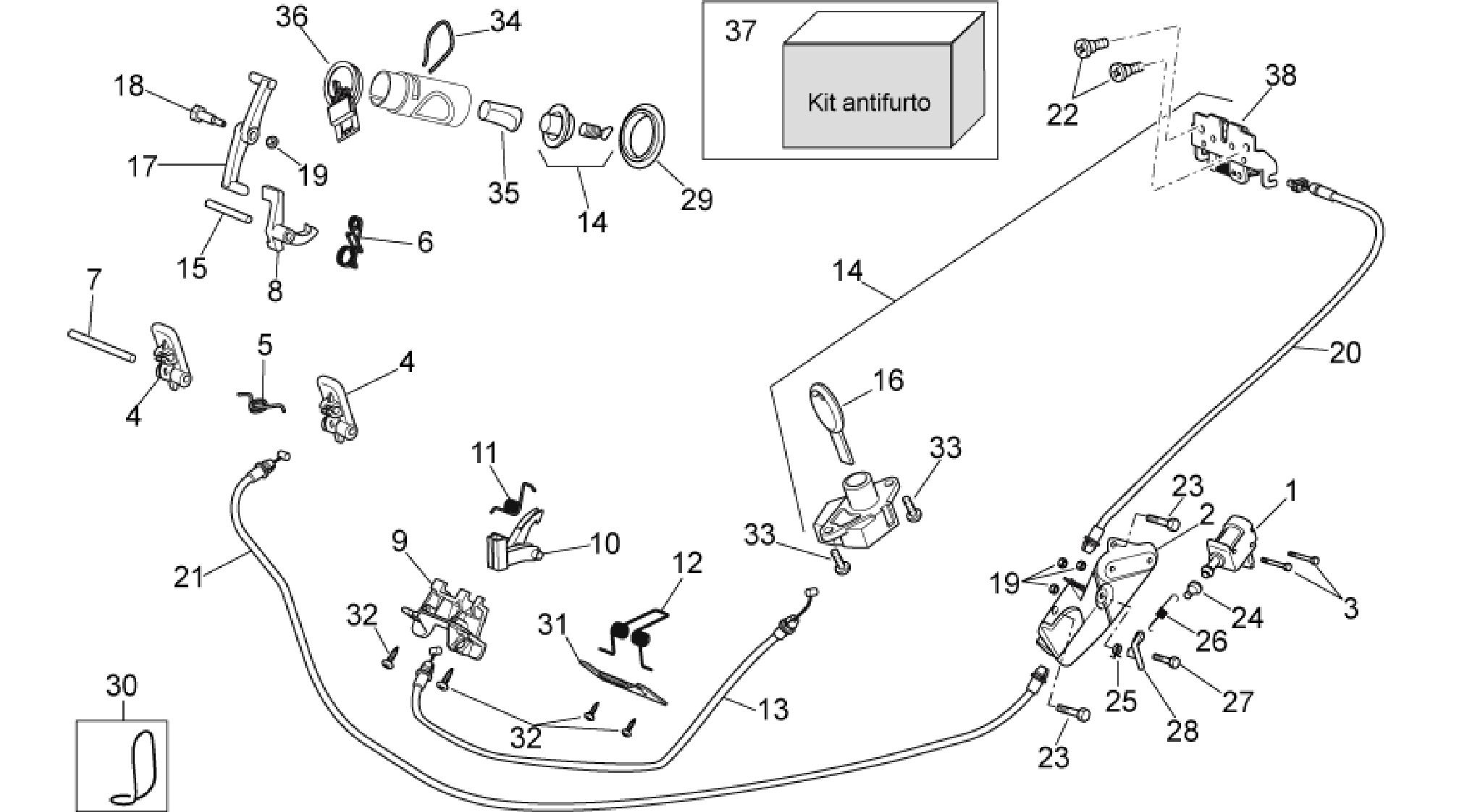 Lock hardware kit