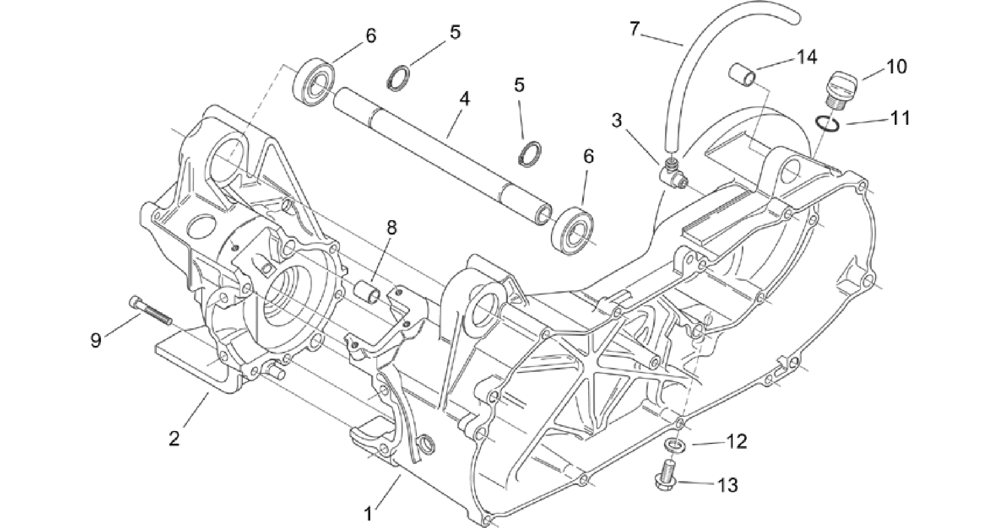 Central crank-case set