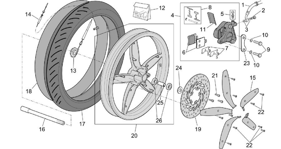 Front wheel - disc brake