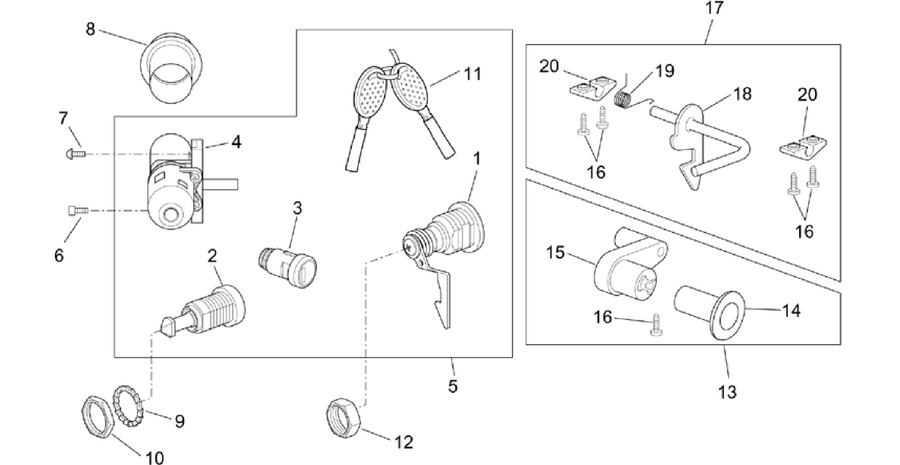 Lock hardware kit