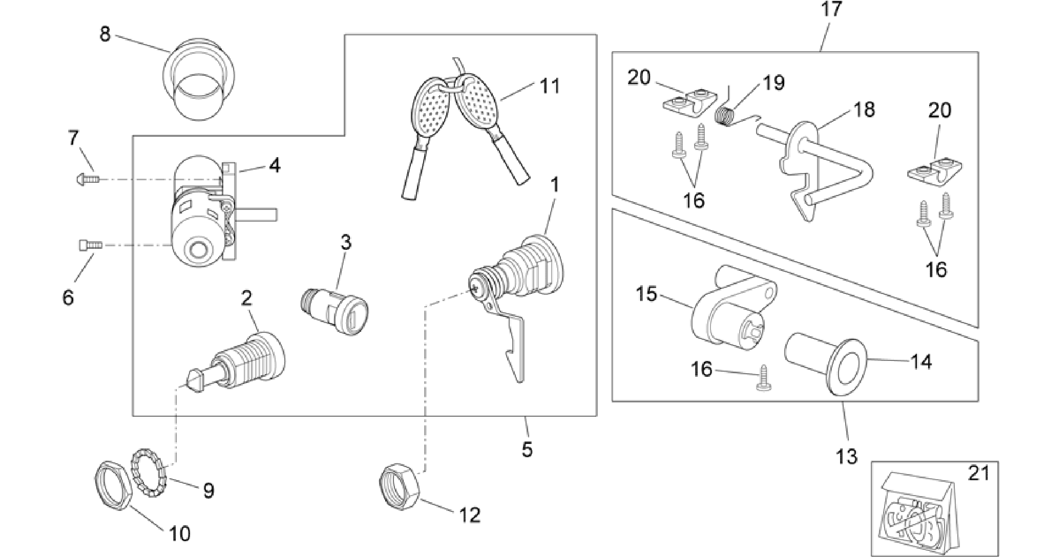 Decal - Lock hardware kit