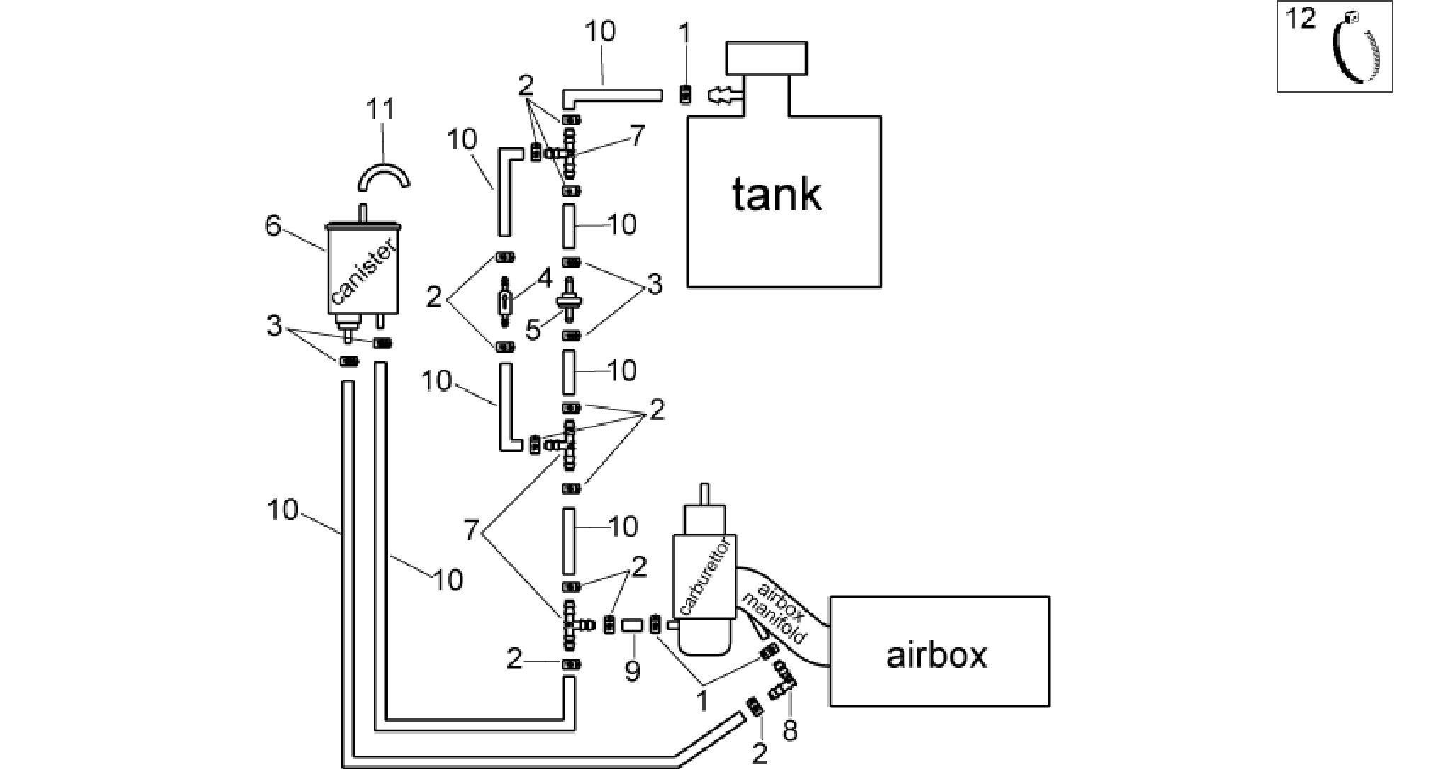 Fuel vapour recover system