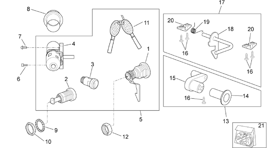 Decal - Lock hardware kit