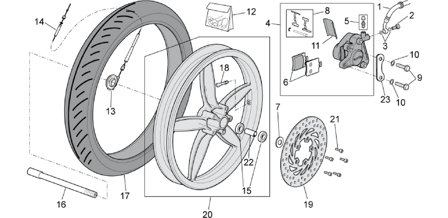 Front wheel - disc brake