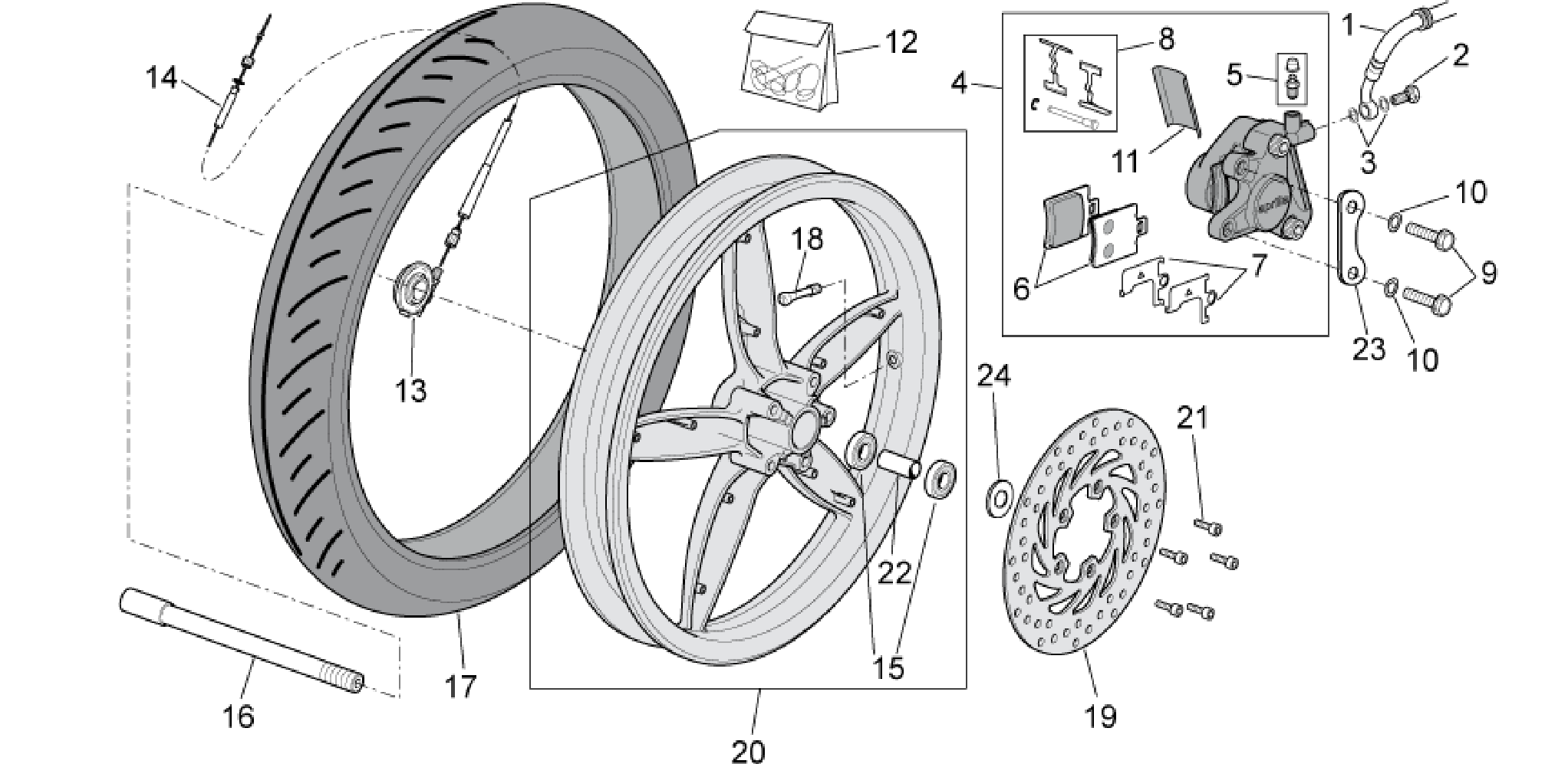 Front wheel - disc brake