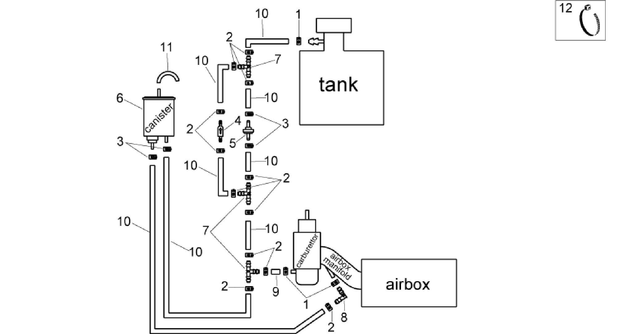 Fuel vapour recover system