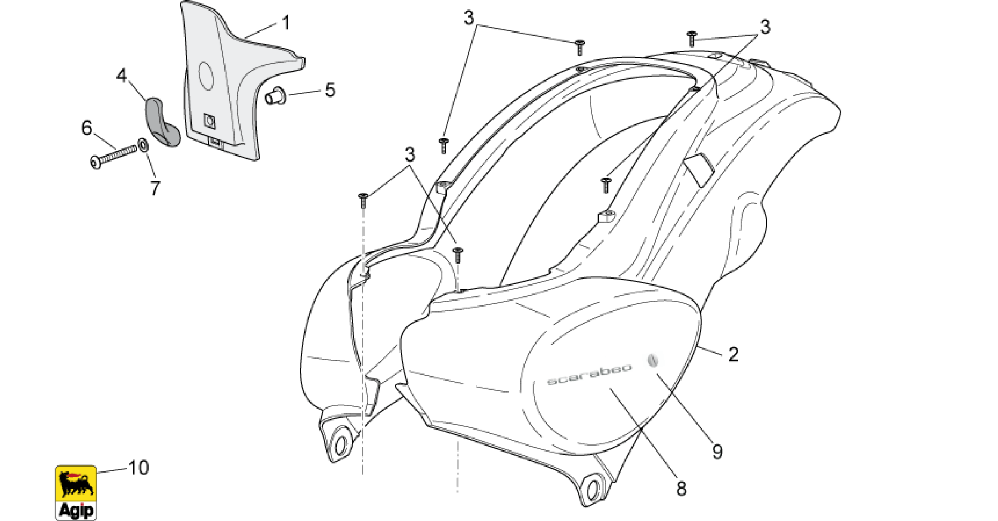 Rear body I