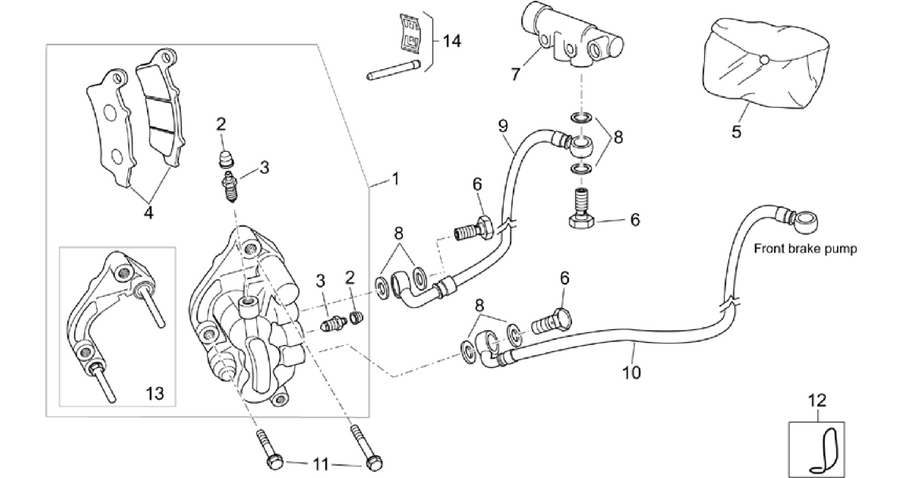 Front brake caliper