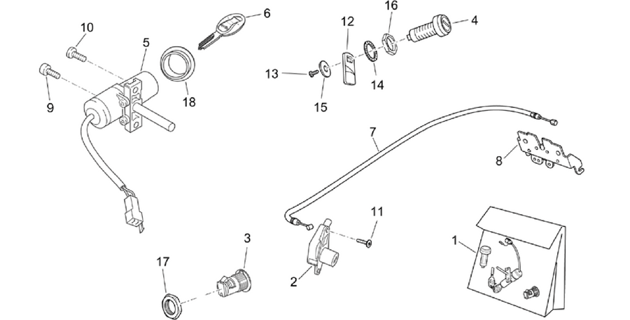 Lock hardware kit