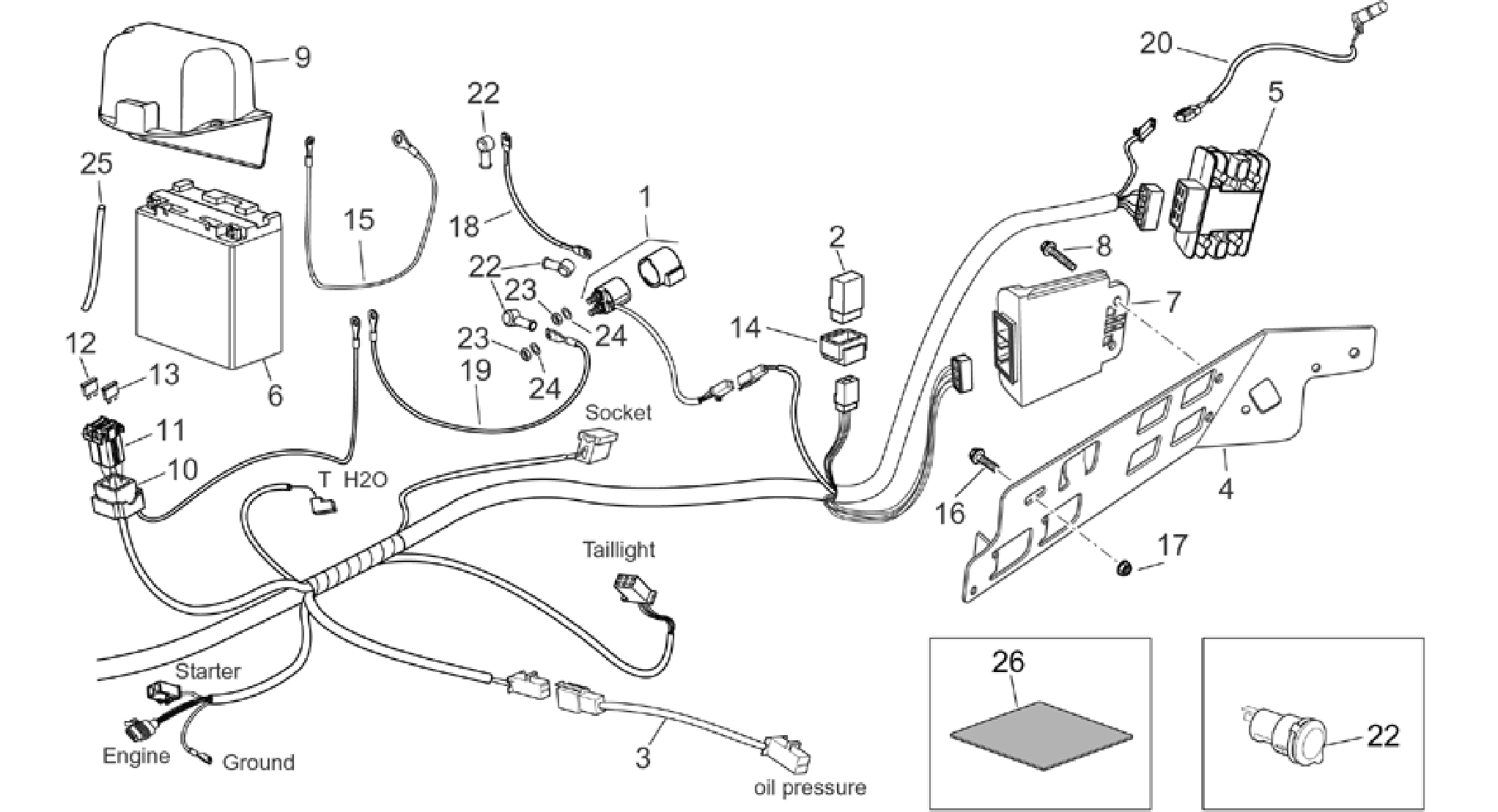 Rear electrical system