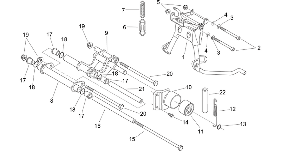 Central stand - Connecting rod