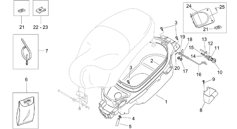 Helmet compartment