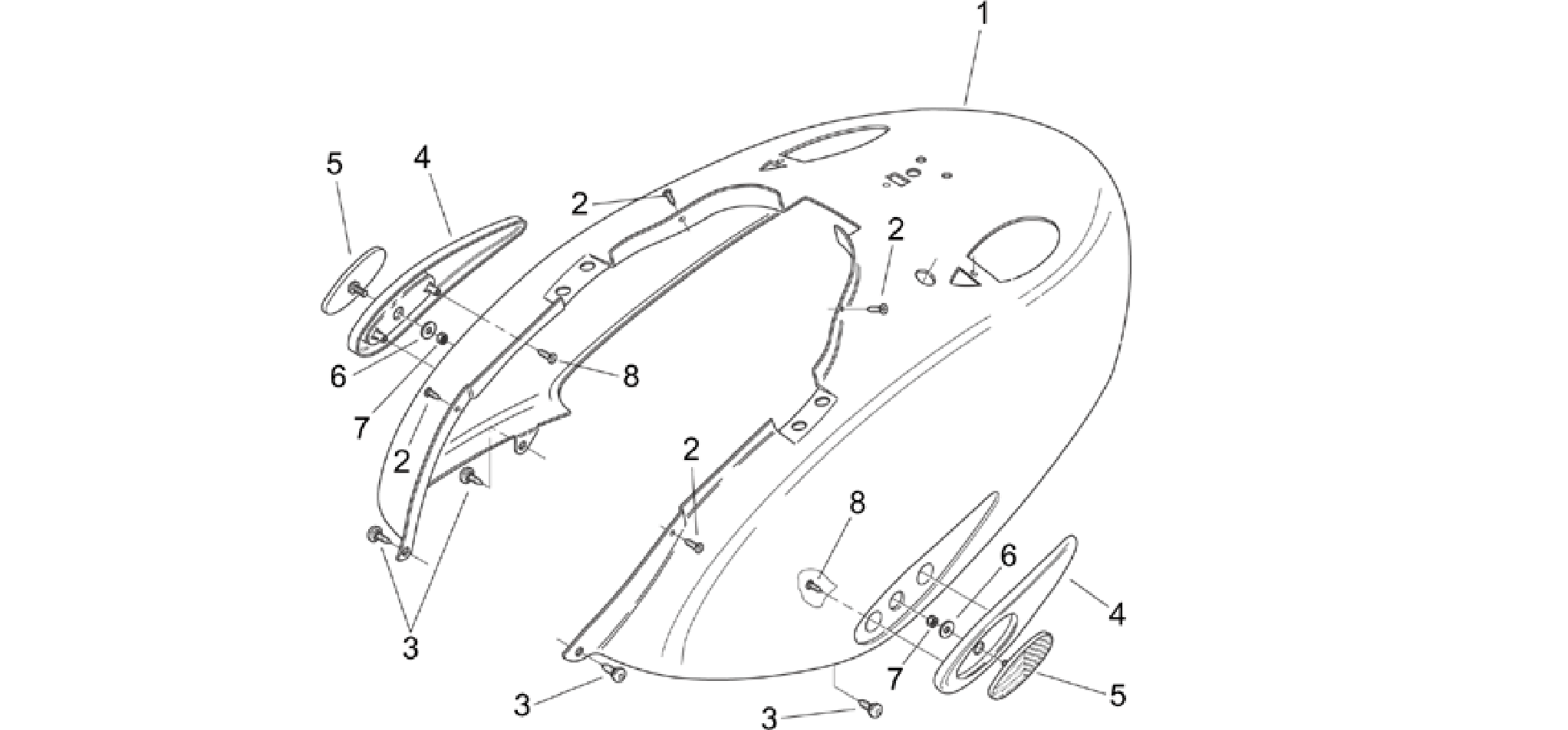 Rear body - Rear fairing