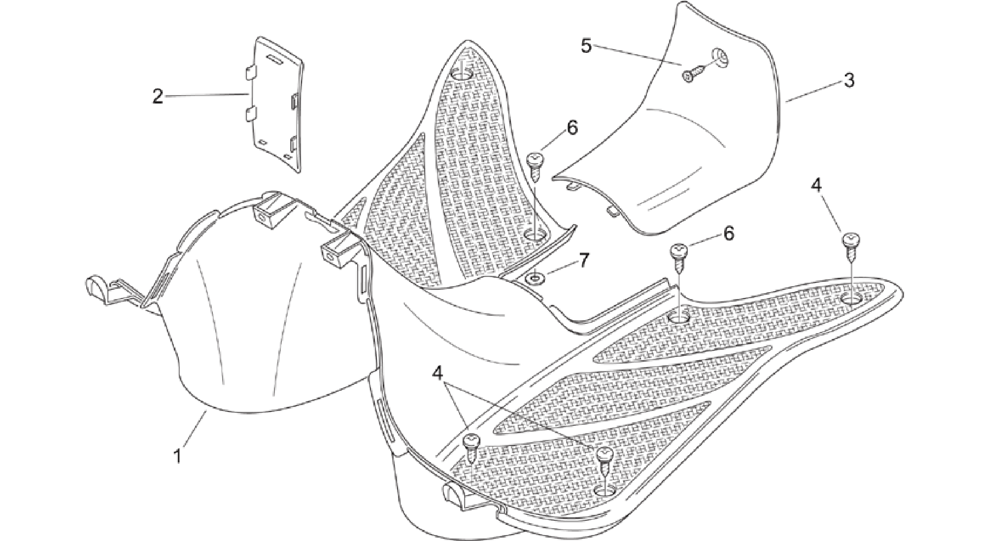 Central body - Floor panel