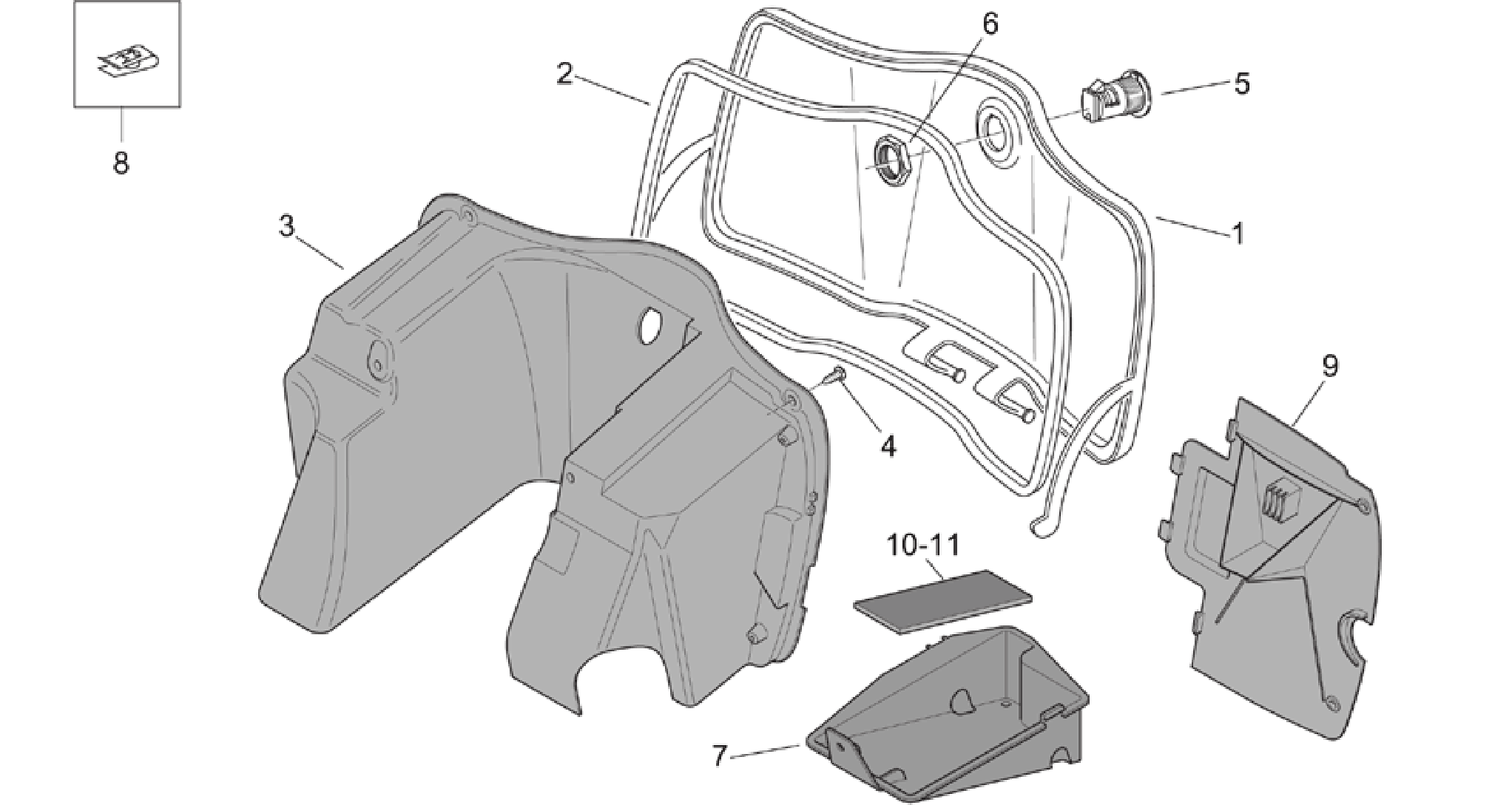 Central body - Glove comp.