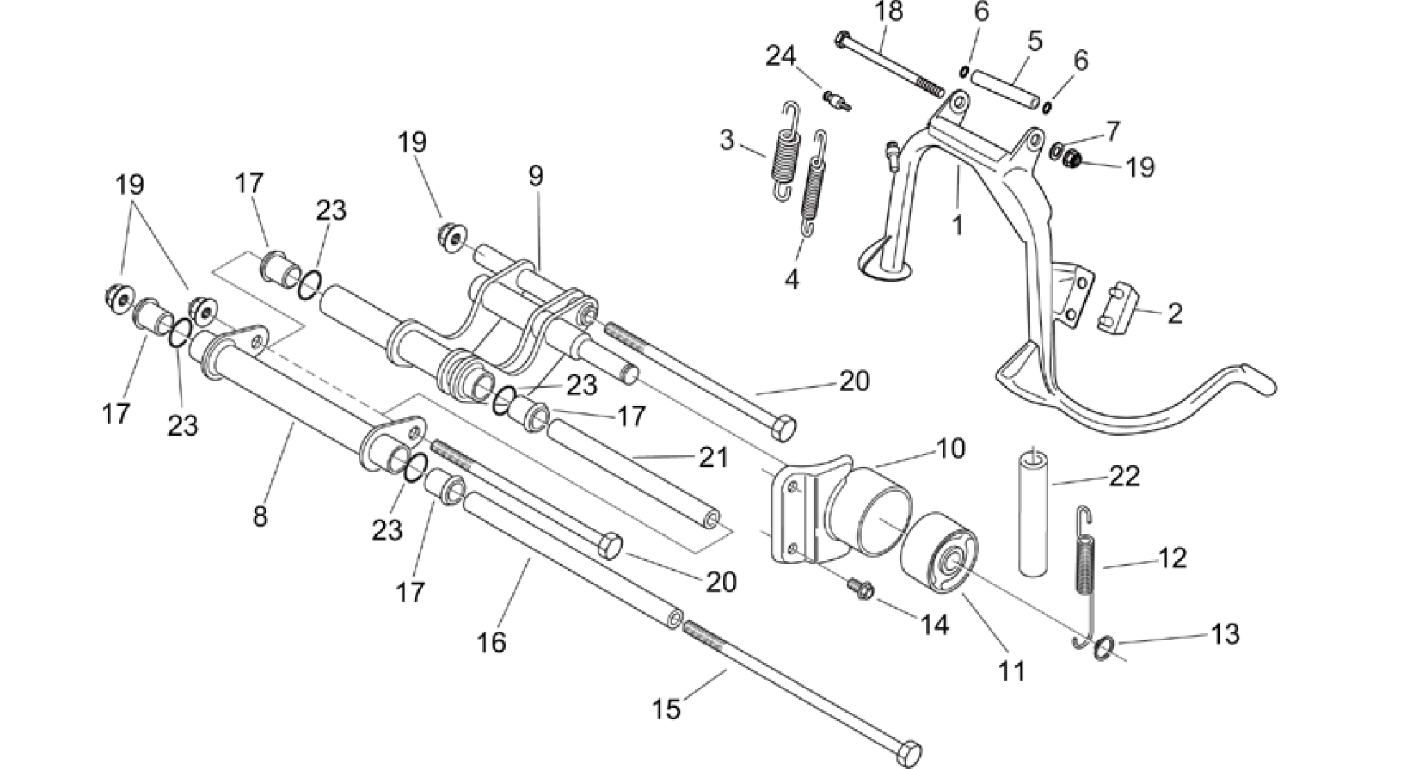 Central stand - Connecting rod