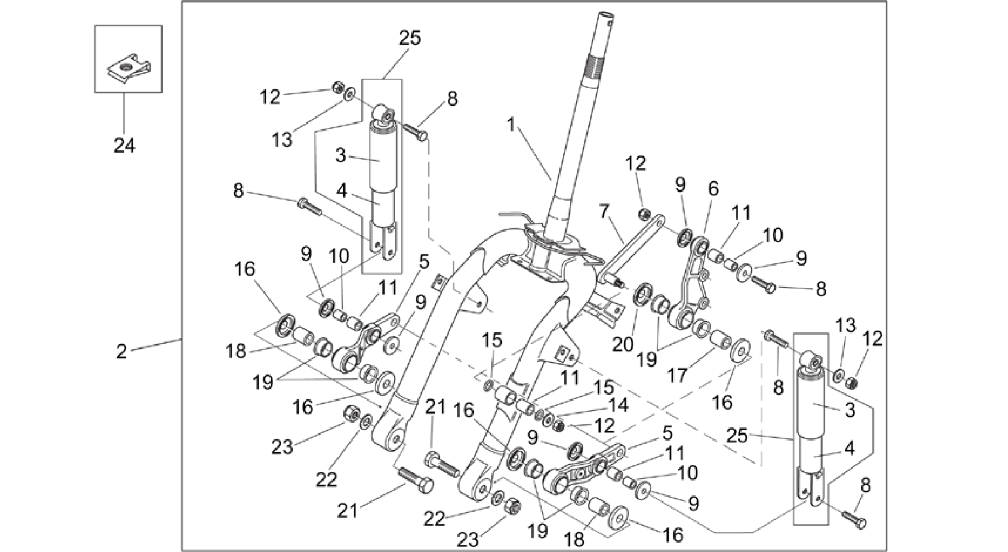 Front shock absorber