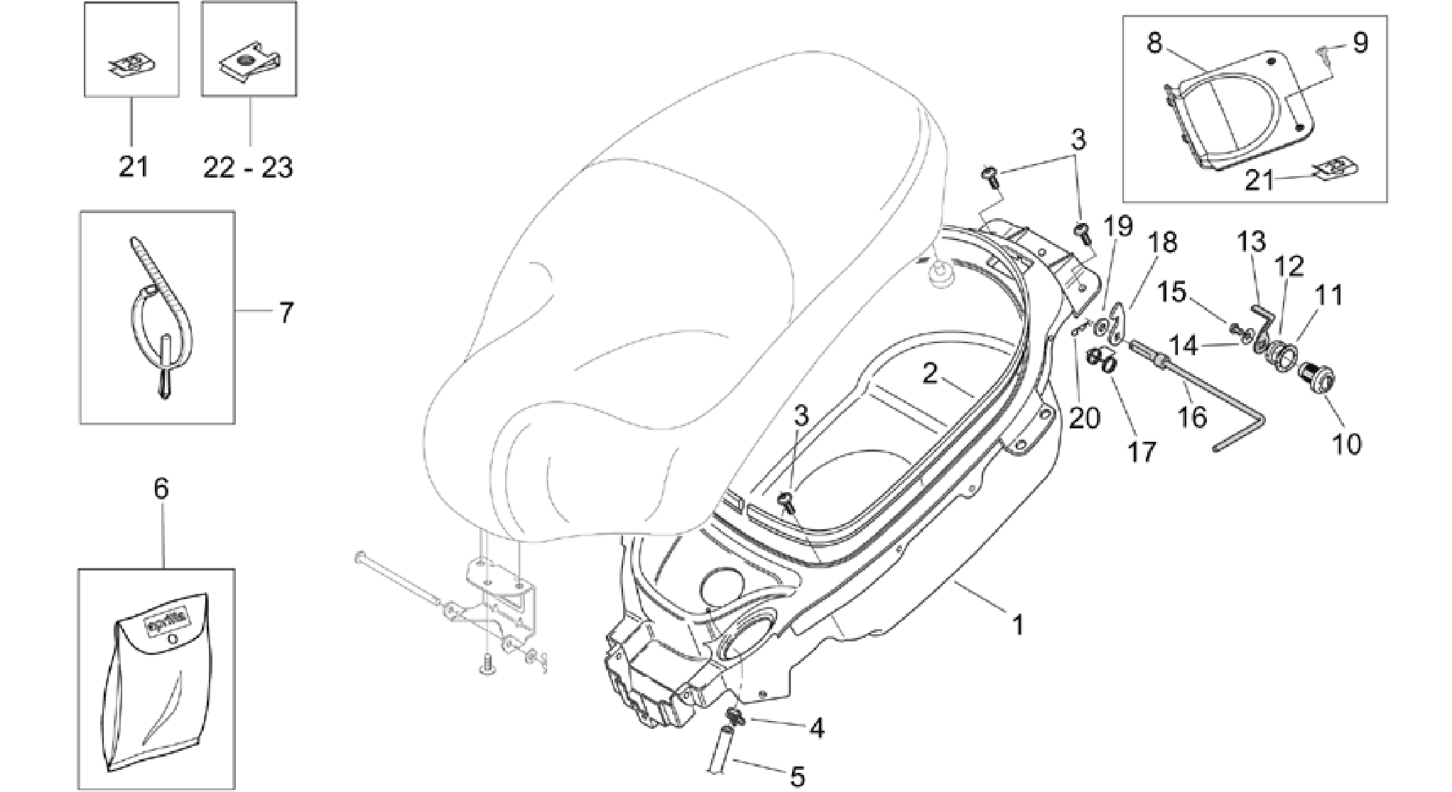 Helmet compartment