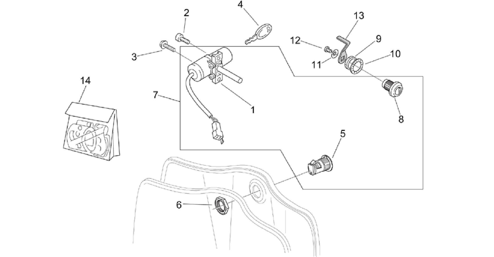 Lock hardware kit