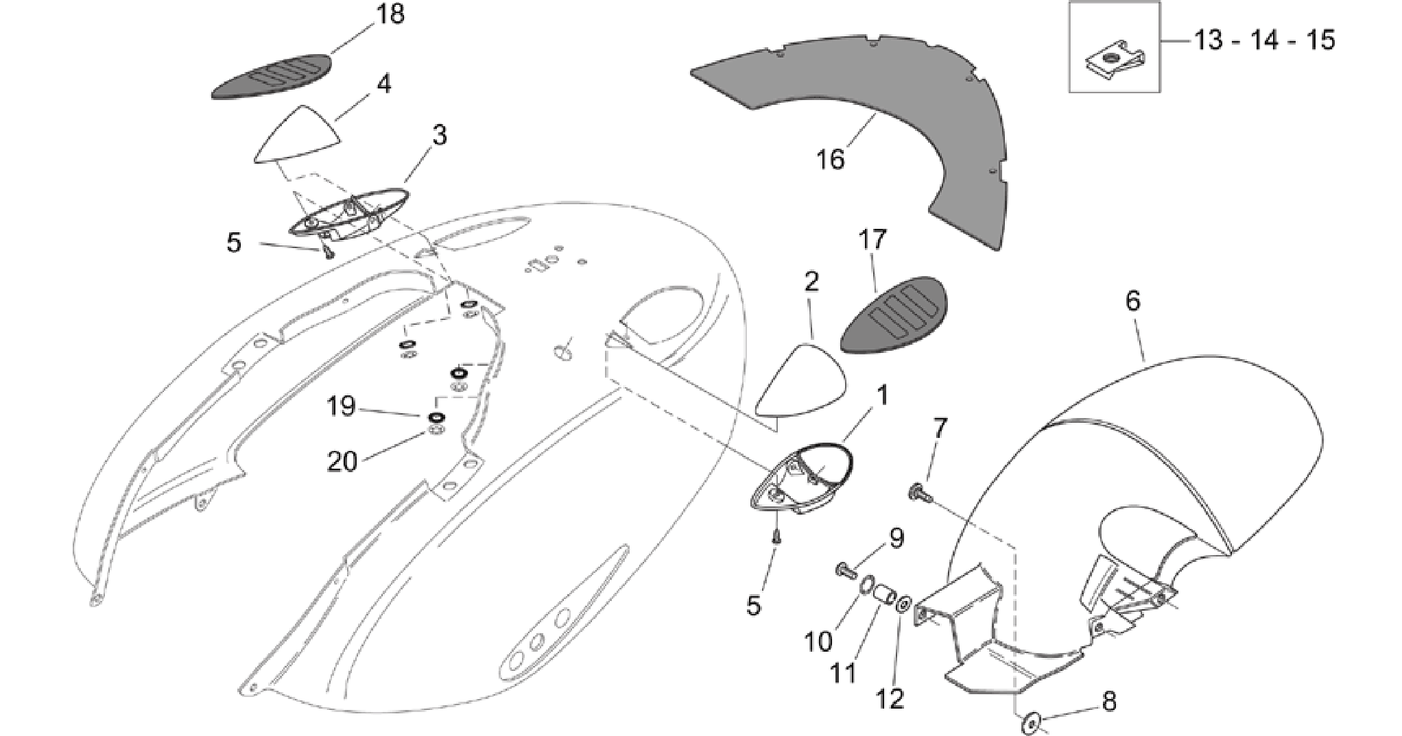 Rear body - Mudguard